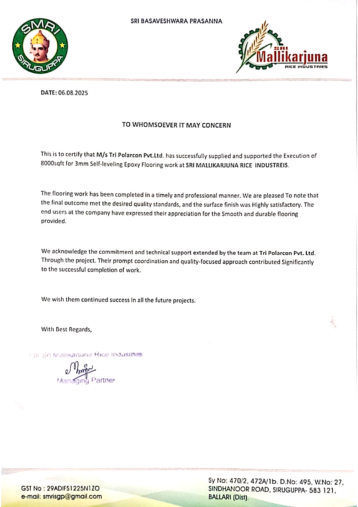 Appreciation Letter ab234